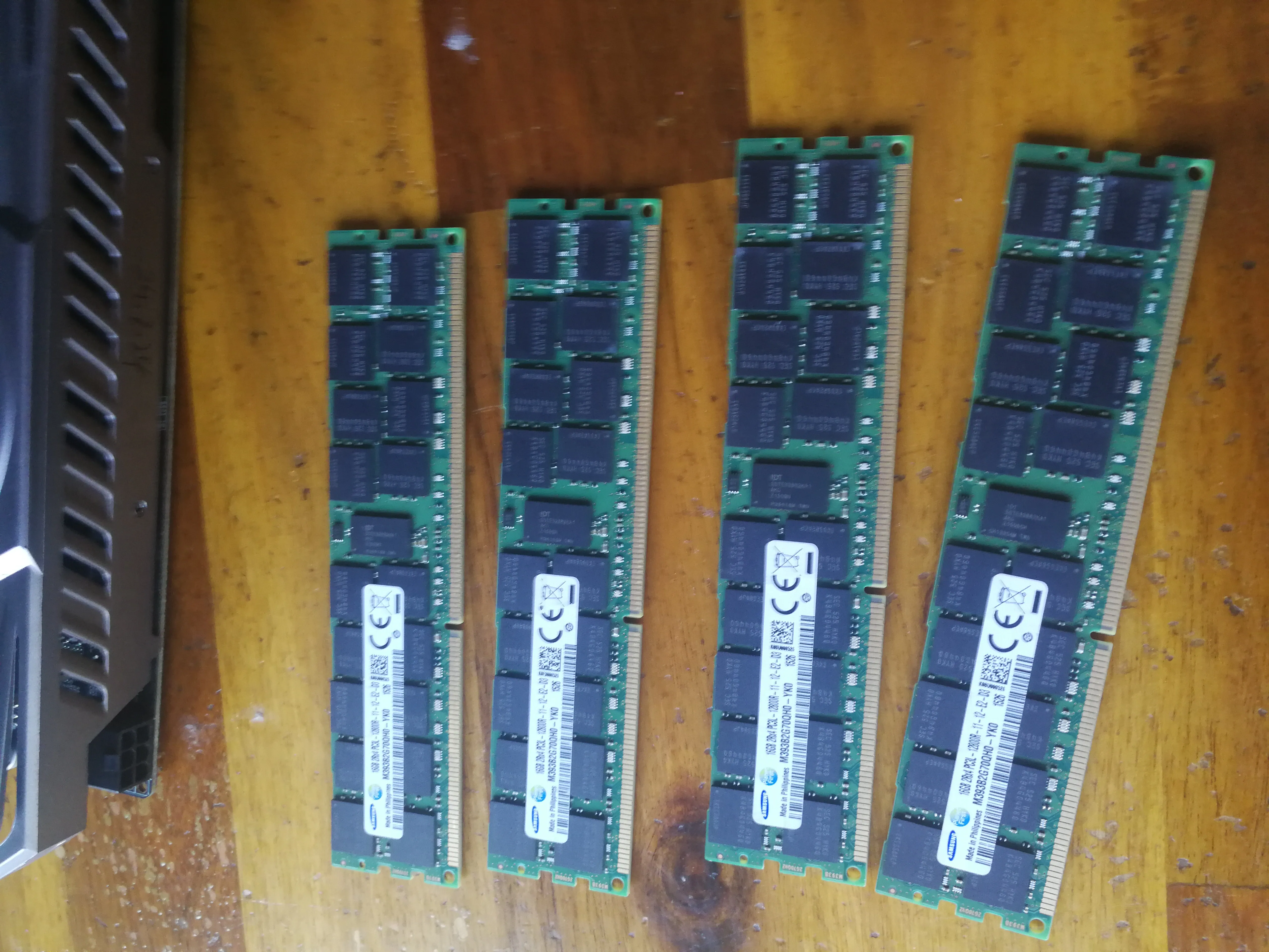 Four 64GB memory sticks