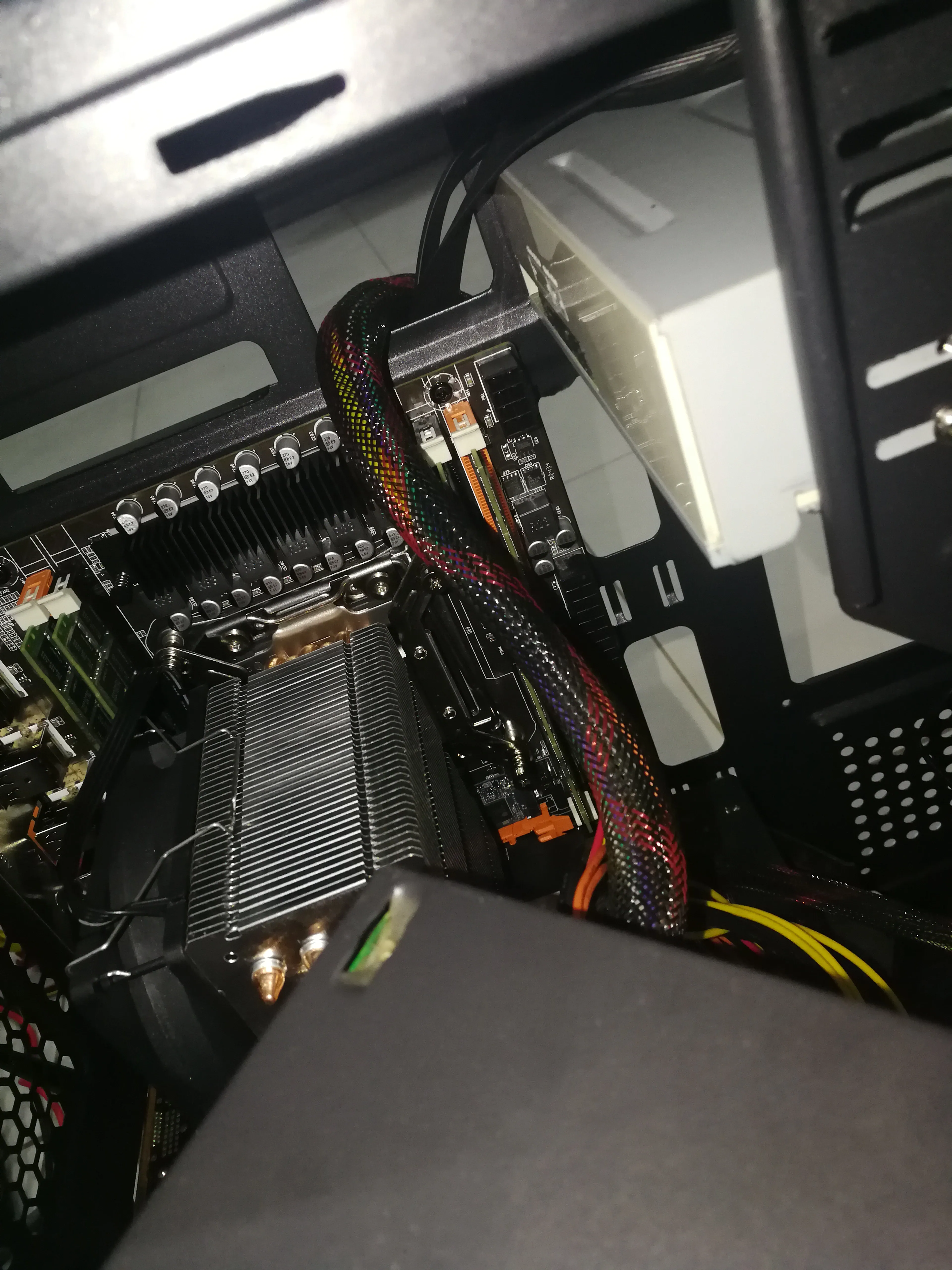 Put the power cord inside