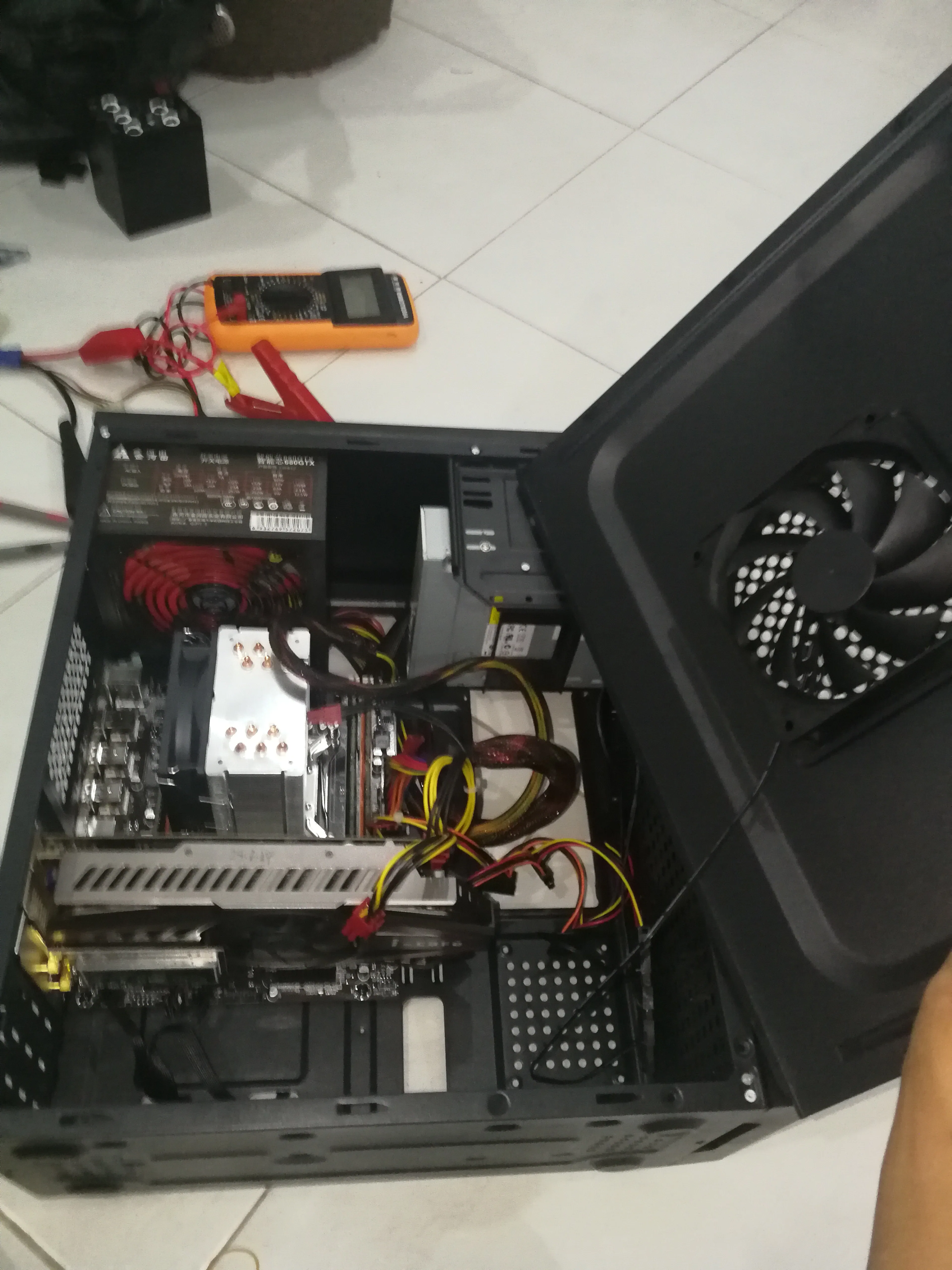 Fix the power supply to the chassis