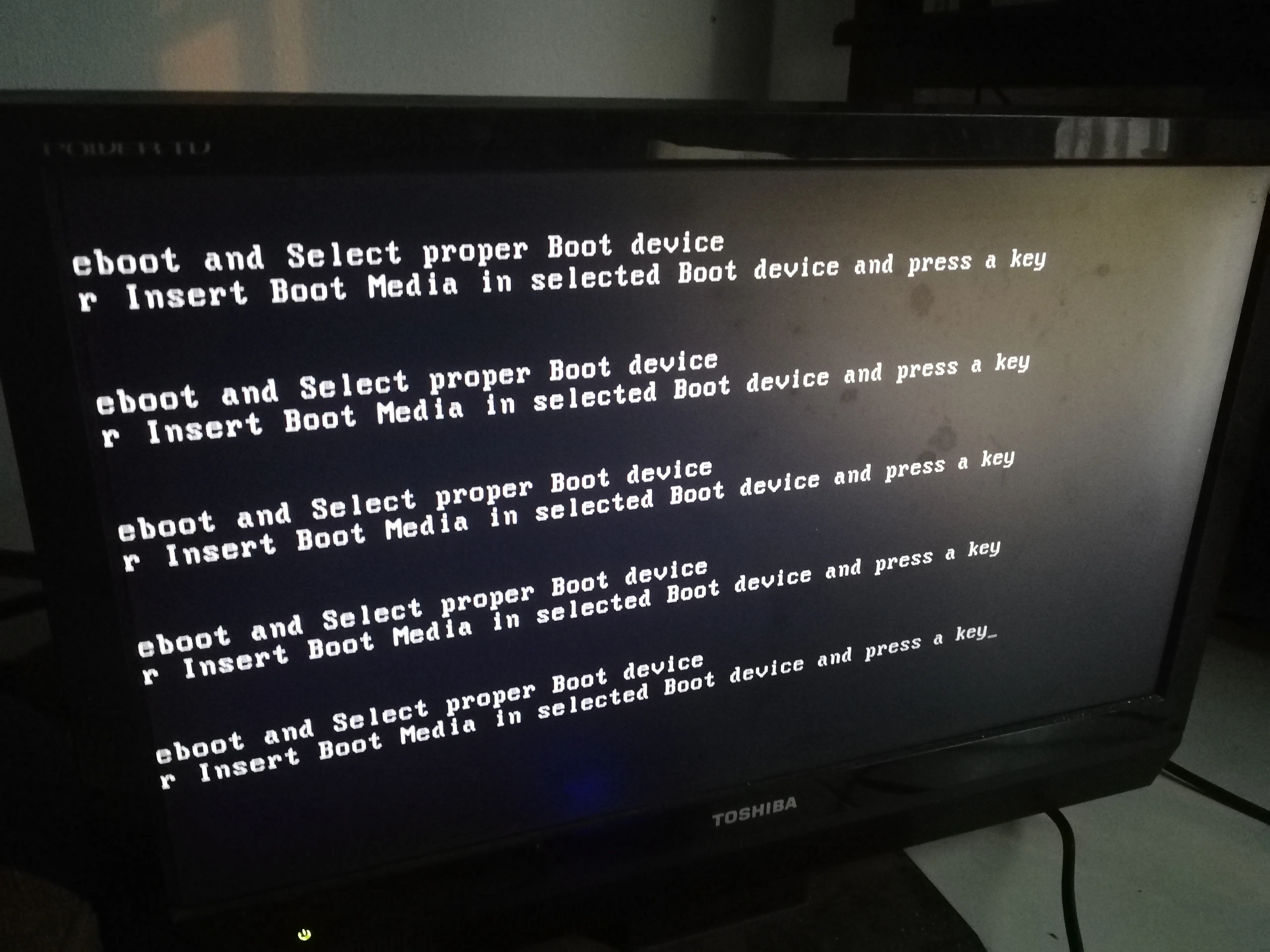 Cannot recognize the system disk