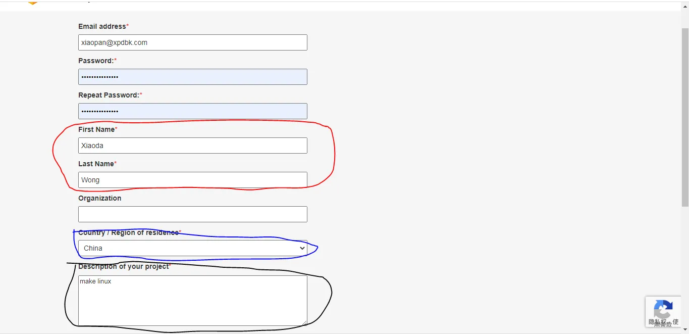 Registration process